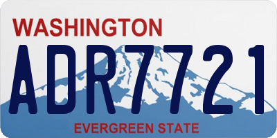 WA license plate ADR7721
