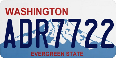 WA license plate ADR7722