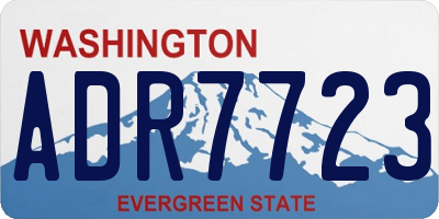WA license plate ADR7723