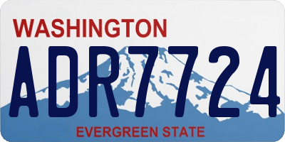 WA license plate ADR7724
