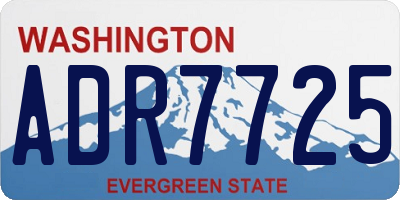 WA license plate ADR7725