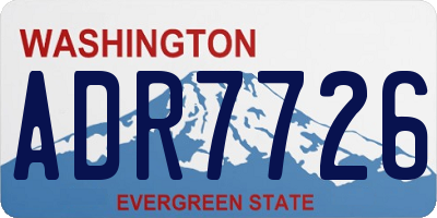 WA license plate ADR7726
