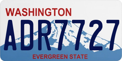 WA license plate ADR7727