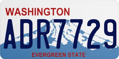 WA license plate ADR7729