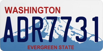 WA license plate ADR7731