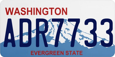 WA license plate ADR7733