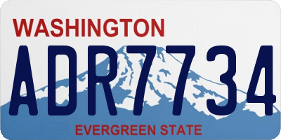 WA license plate ADR7734