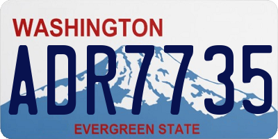 WA license plate ADR7735