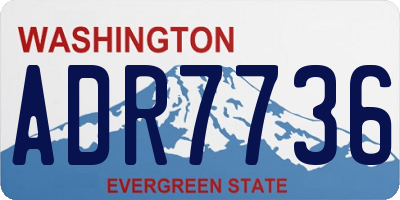WA license plate ADR7736