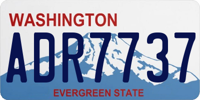WA license plate ADR7737