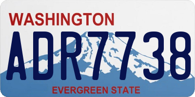 WA license plate ADR7738