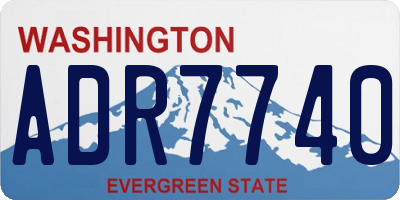 WA license plate ADR7740