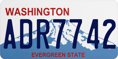 WA license plate ADR7742