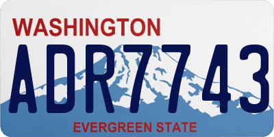 WA license plate ADR7743