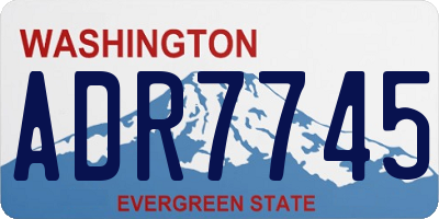 WA license plate ADR7745