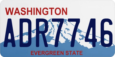 WA license plate ADR7746