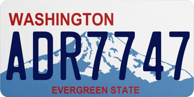 WA license plate ADR7747