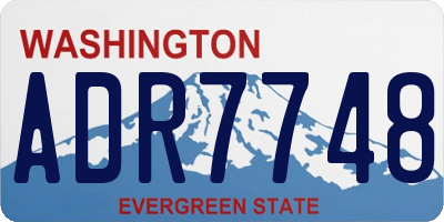 WA license plate ADR7748