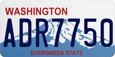 WA license plate ADR7750