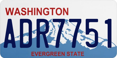 WA license plate ADR7751