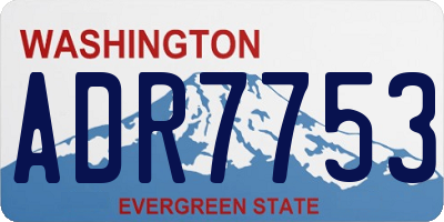 WA license plate ADR7753