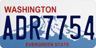 WA license plate ADR7754