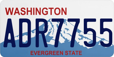 WA license plate ADR7755