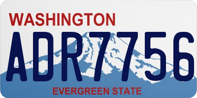 WA license plate ADR7756