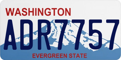 WA license plate ADR7757
