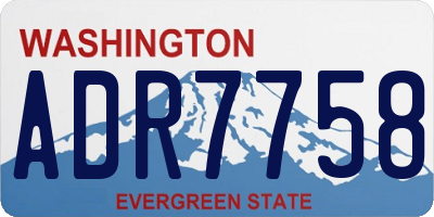 WA license plate ADR7758