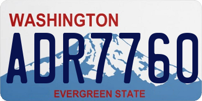 WA license plate ADR7760