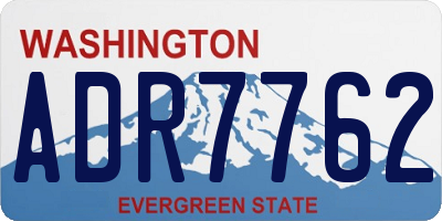 WA license plate ADR7762