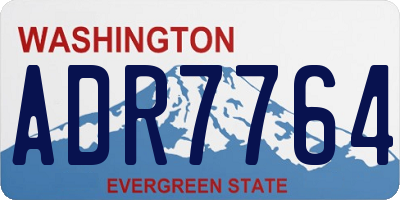 WA license plate ADR7764