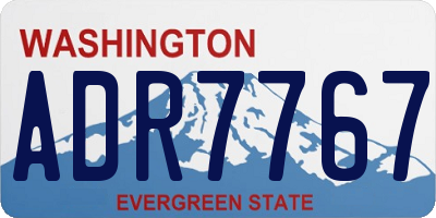 WA license plate ADR7767