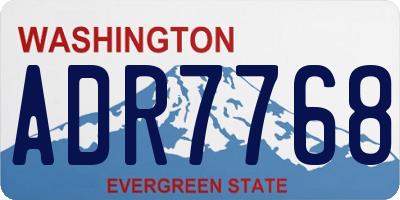 WA license plate ADR7768