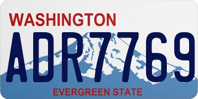 WA license plate ADR7769