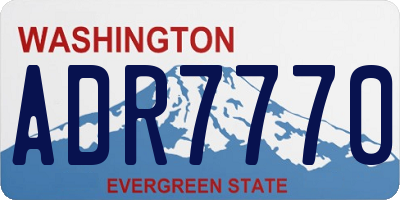 WA license plate ADR7770