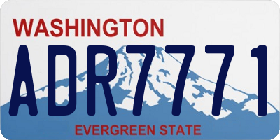 WA license plate ADR7771