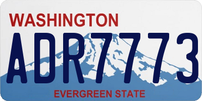 WA license plate ADR7773