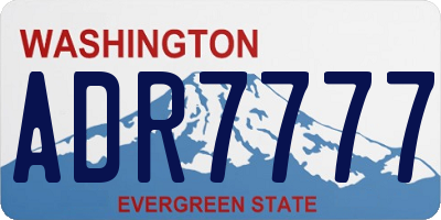 WA license plate ADR7777