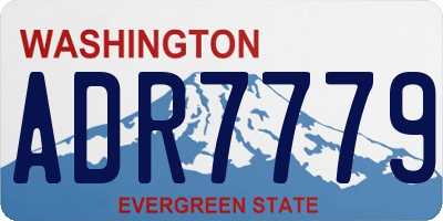 WA license plate ADR7779