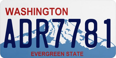 WA license plate ADR7781