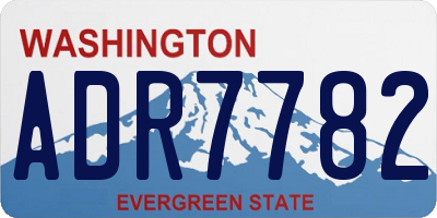 WA license plate ADR7782