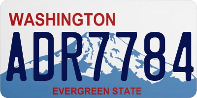 WA license plate ADR7784