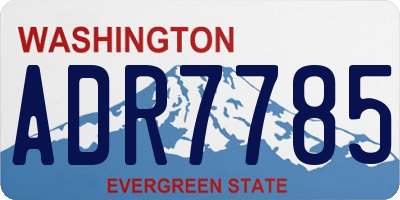 WA license plate ADR7785