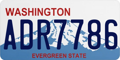 WA license plate ADR7786