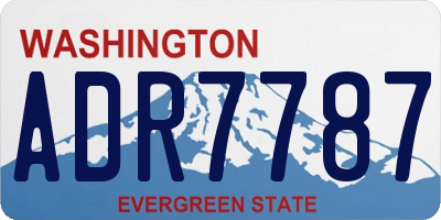 WA license plate ADR7787