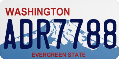 WA license plate ADR7788