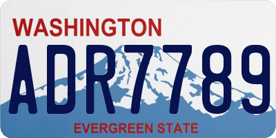 WA license plate ADR7789