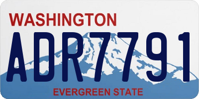 WA license plate ADR7791